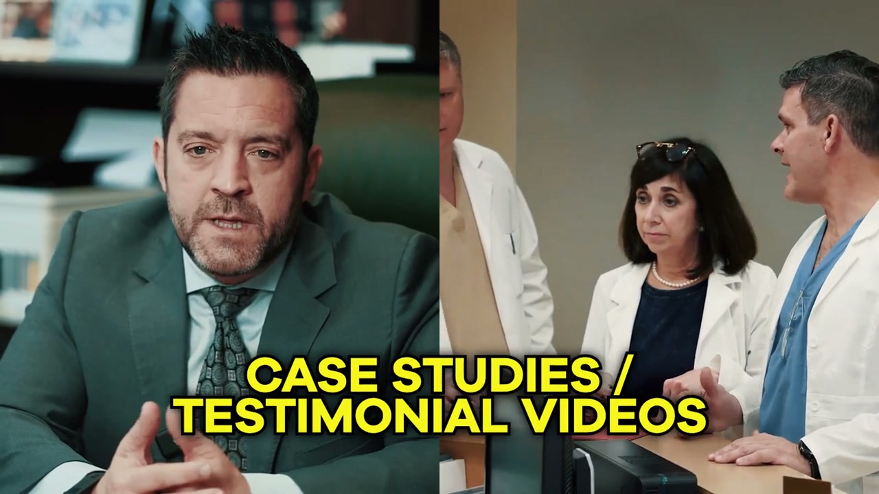 Client interviews shown in the Leduc production reel